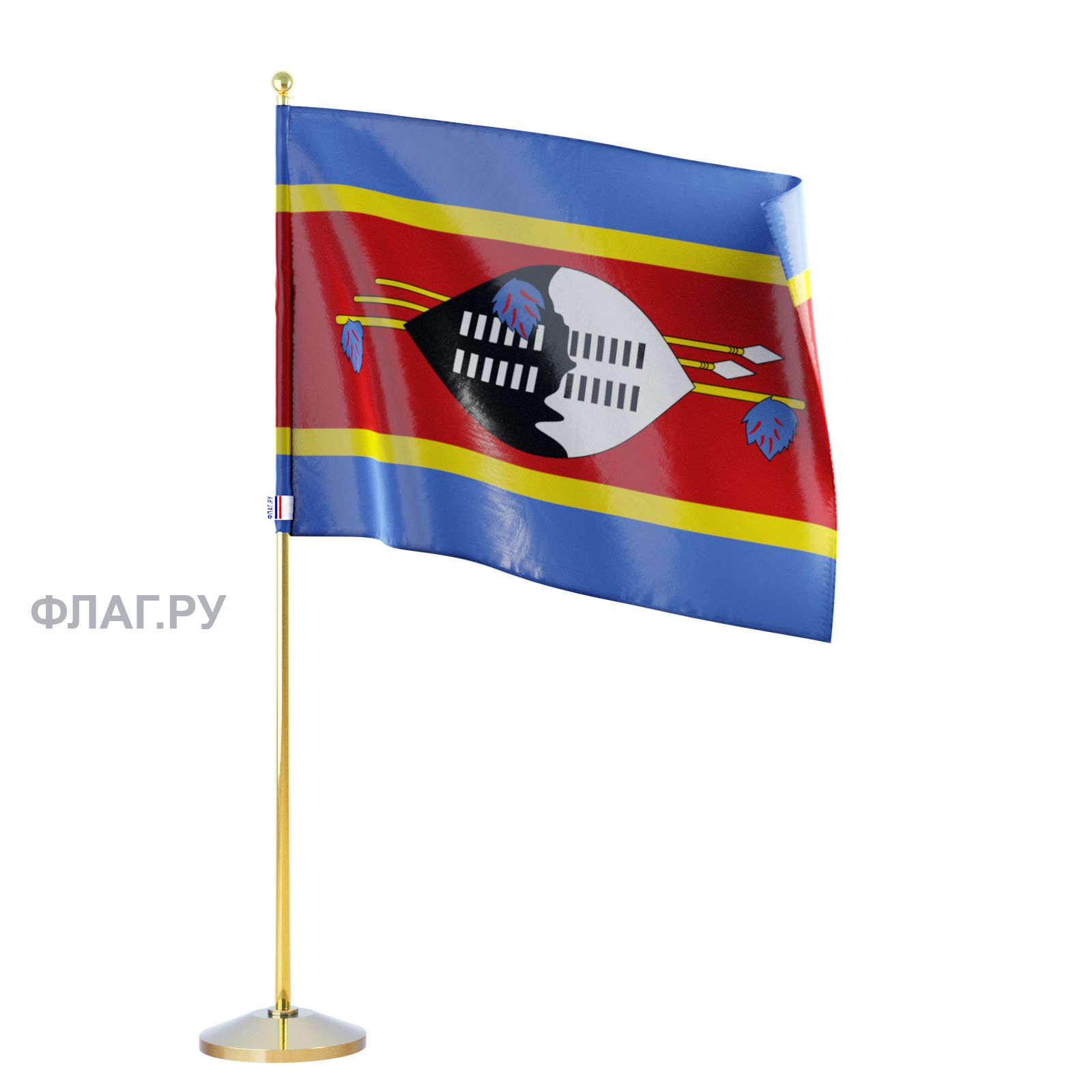Флаг Эсватини Фото